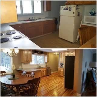 Before & After Kitchen / Dining Room Remodel.  New