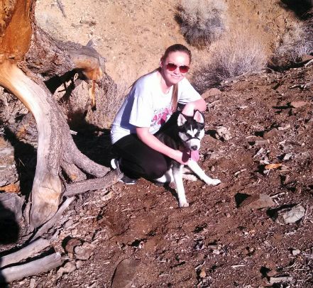 Me and Aspen on a hike in Reno NV.
