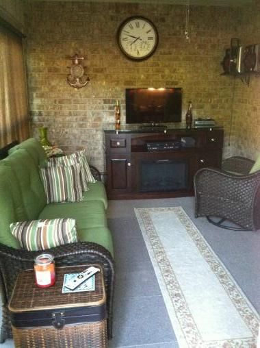 Inside the last screened in porch addition.Remodel