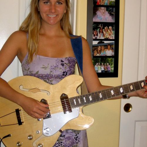 Jessica & her new guitar