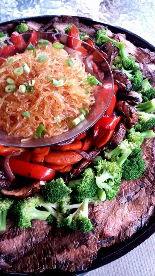 Thai-style Beef   Marinated and grilled flank stea