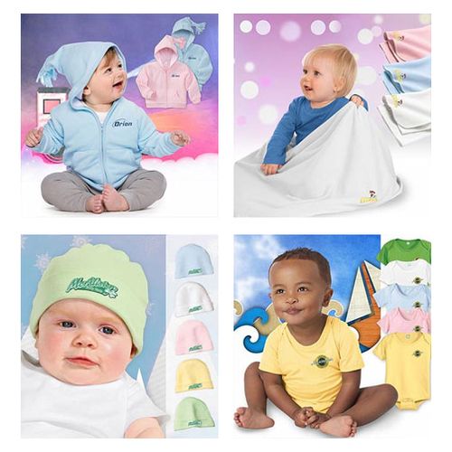 A few product images of 'baby items' created for L