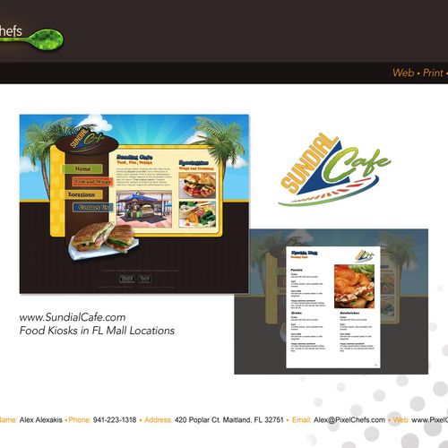 Sundial Cafe Branded site and concept