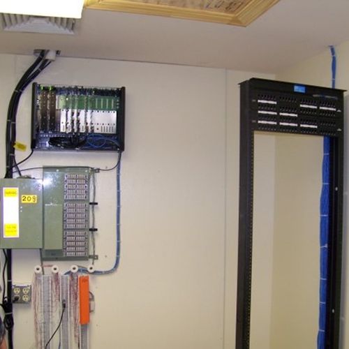 Network rack and phone system for large dentist of