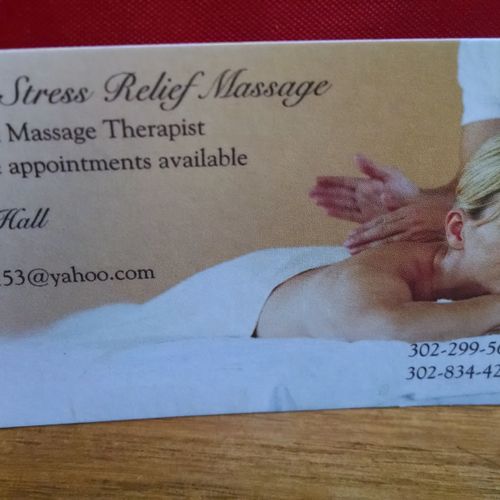 my massage bussiness card
