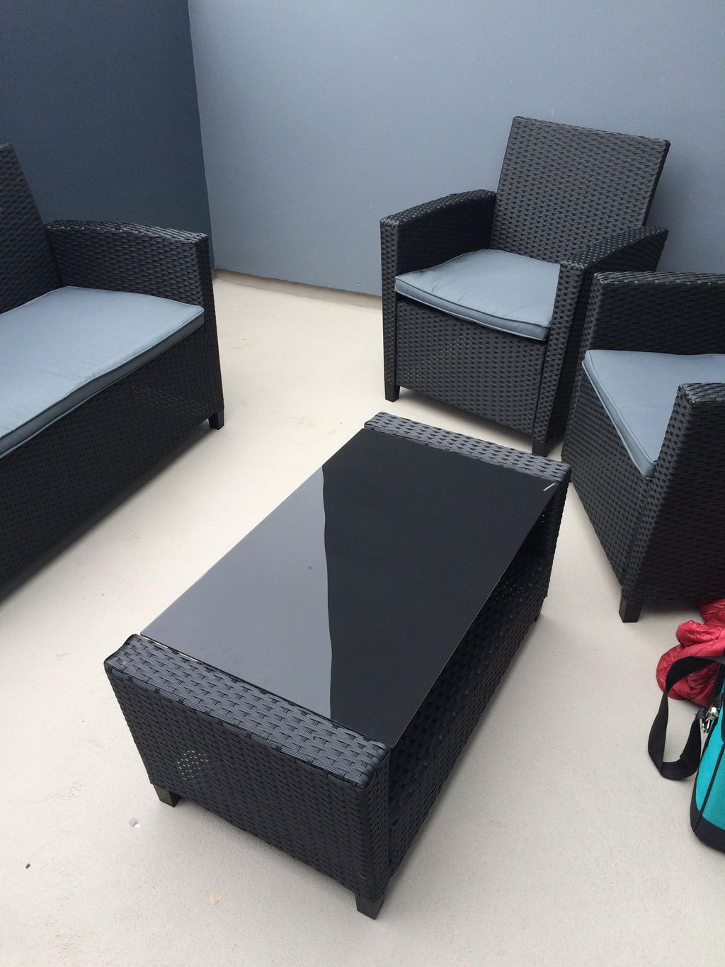 Outdoor furniture that was assembled looked great!