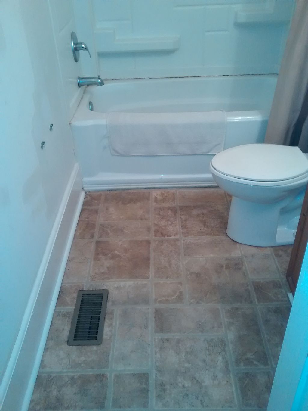 before - needing to change tub and fix floor