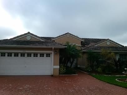 Roof power washing "before"