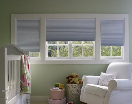 Blackout Honeycomb Shades with the Cordless Featur