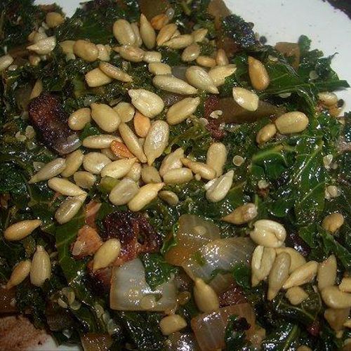 Kale with Bacon and Onions