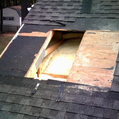 Shingle Roof Wood Replacement