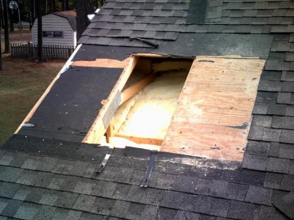 Shingle Roof Wood Replacement