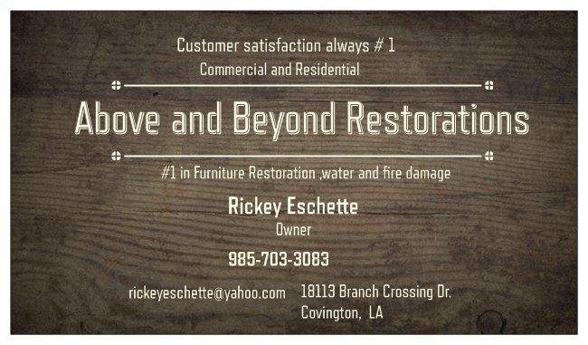Above and Beyond Furniture Restoration