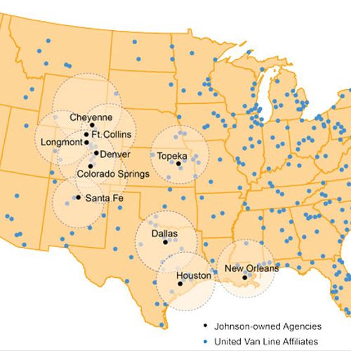 Johnson Storage and Moving has locations across th