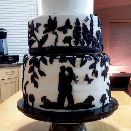 Silhouette Wedding Cake going out for delivery. 12