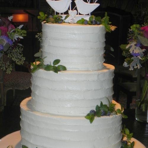 3 tier rustic buttercream Wedding cake