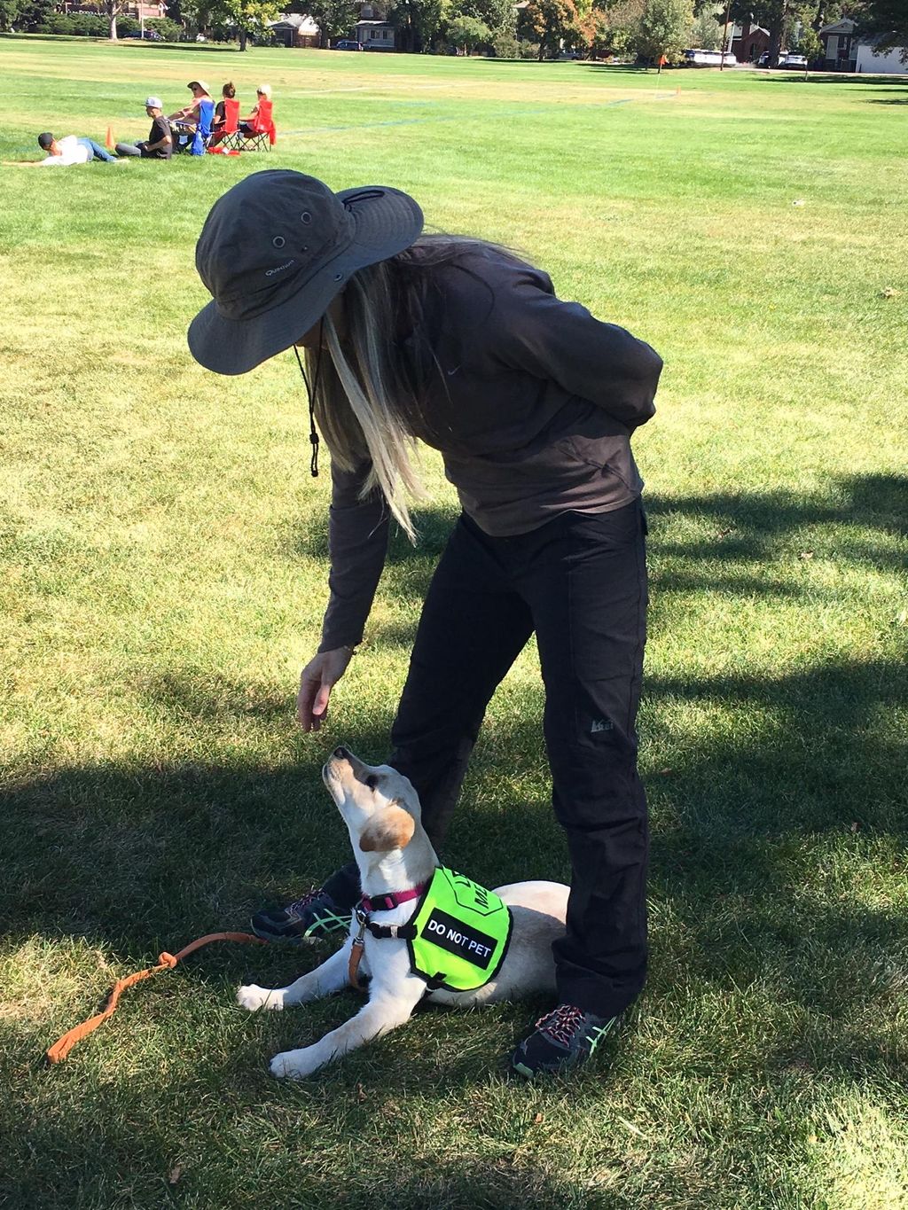 Deb and Penny demonstrating "park" under distracti