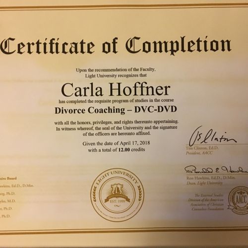 Divorce Coach Certificate