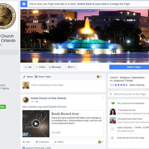 United Church of God Orlando Facebook Page