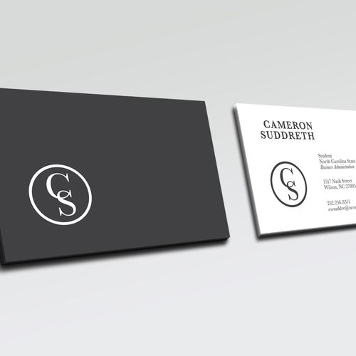 A business card and logo I designed for college st