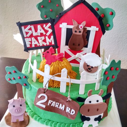 Farm-themed Birthday Cake