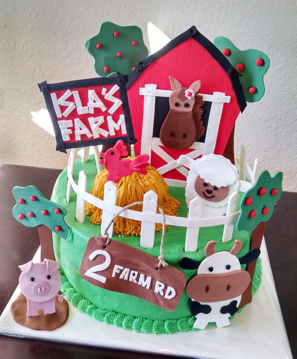 Farm-themed Birthday Cake
