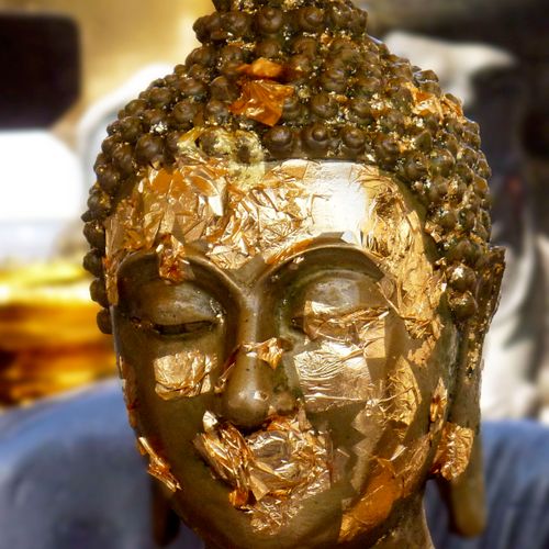 gold prayers - Bangkok, Thailand