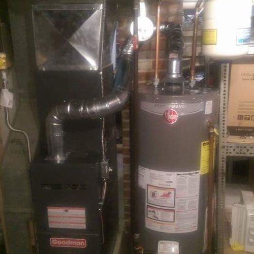 Water heater and furnace install