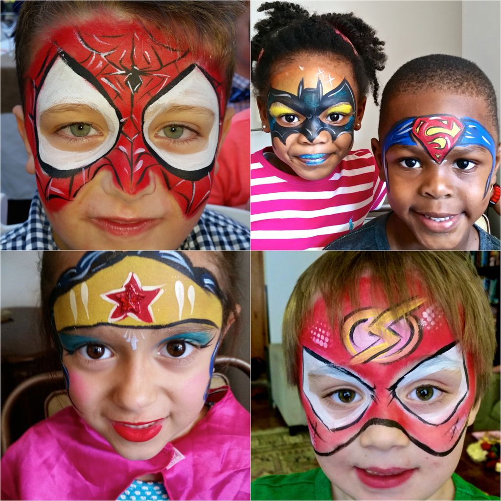 Superhero facepainting