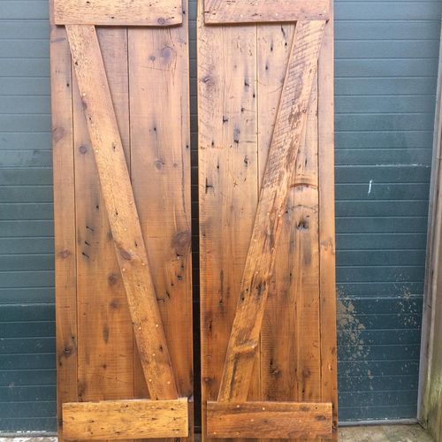 Reclaimed barn wood doors