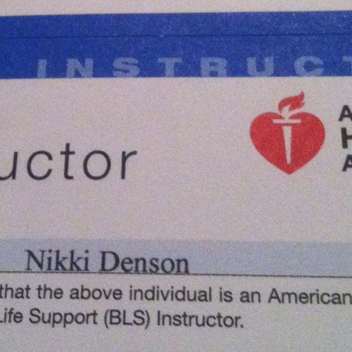 American Heart Association BLS Instructor Card
