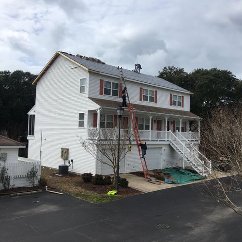Roof replacement now, siding & windows next. Townh