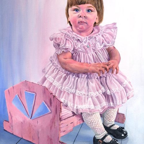 Baby painting from a photo
