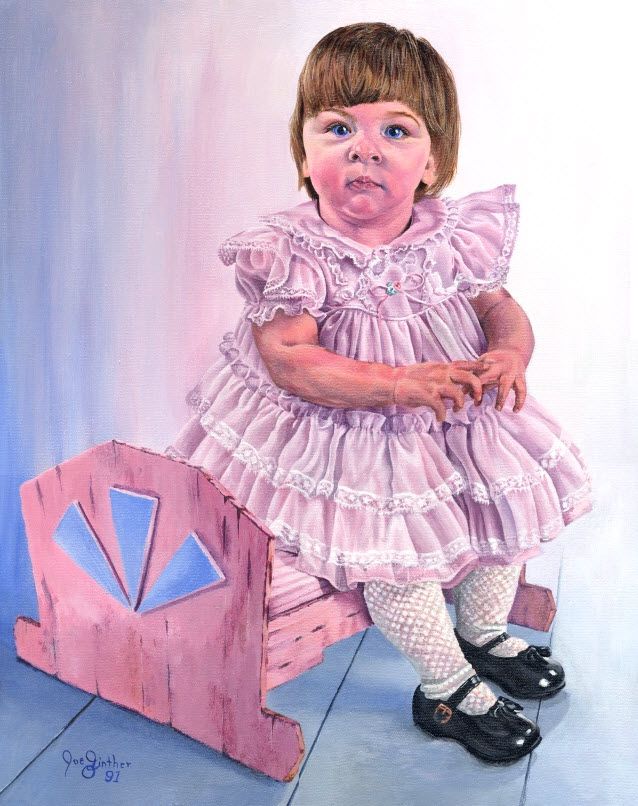 Baby painting from a photo