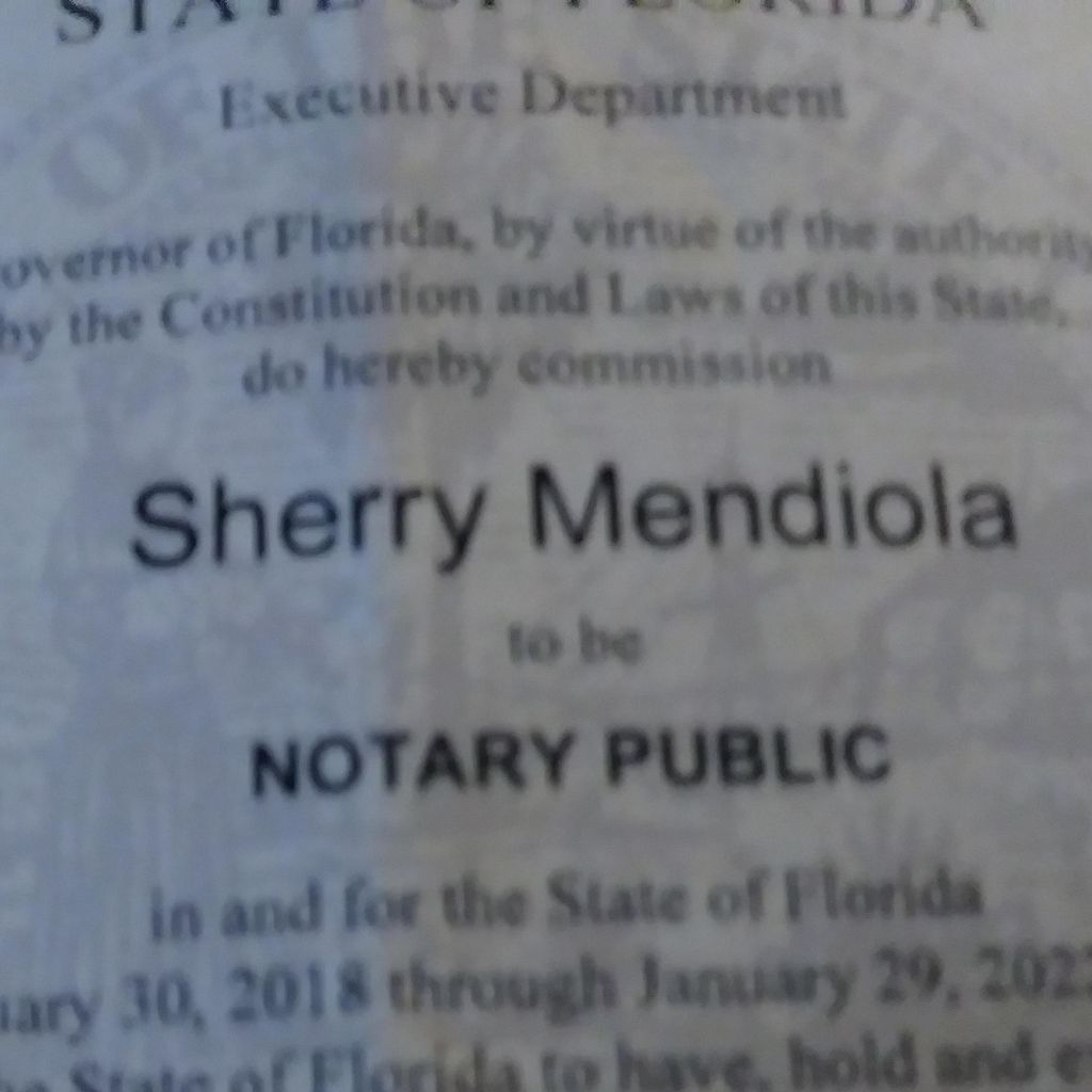 Sherry a florida notary