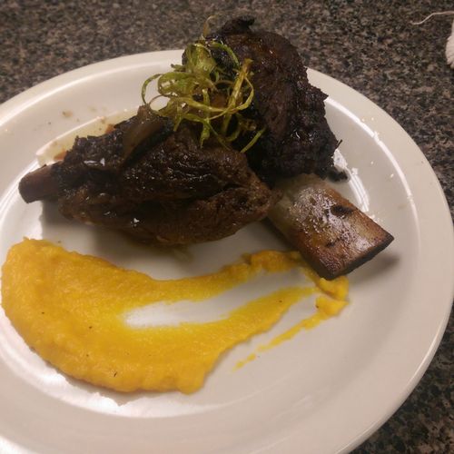Braised Beef with a Roasted Butternut Squash Puree