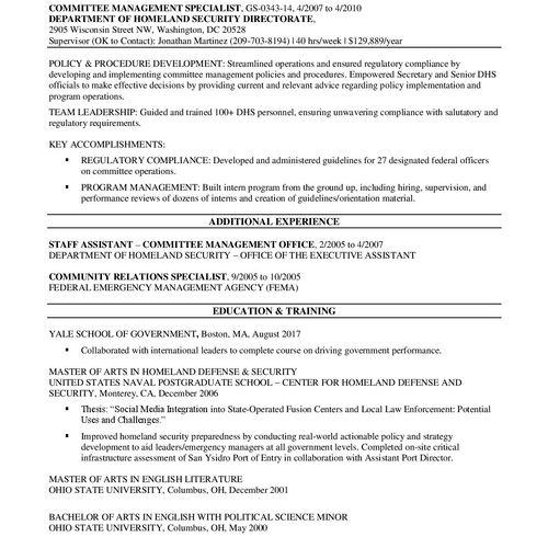 Pg. 5 Sample federal resume