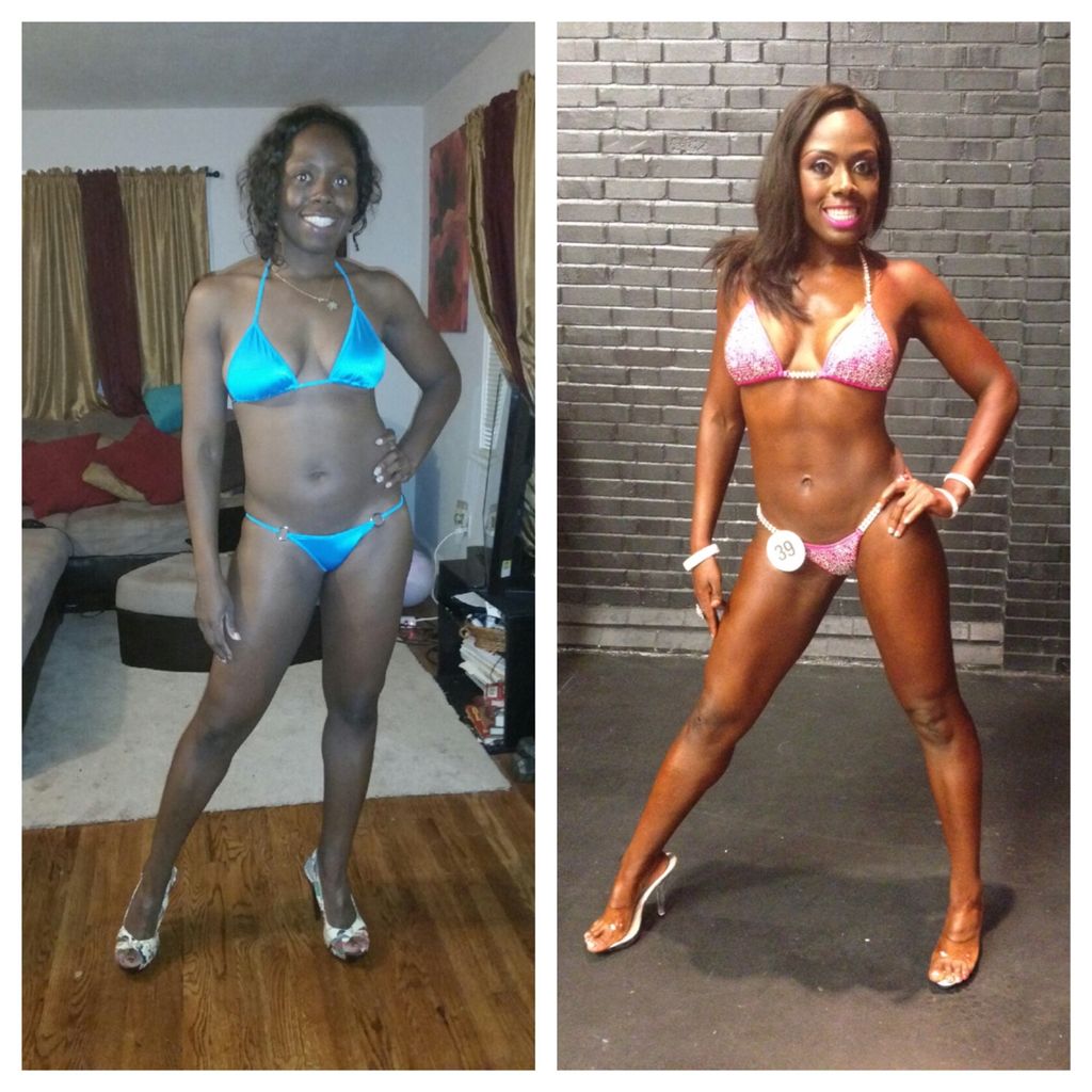 Lost 20 lbs and competed at her 1st bodybuilding s