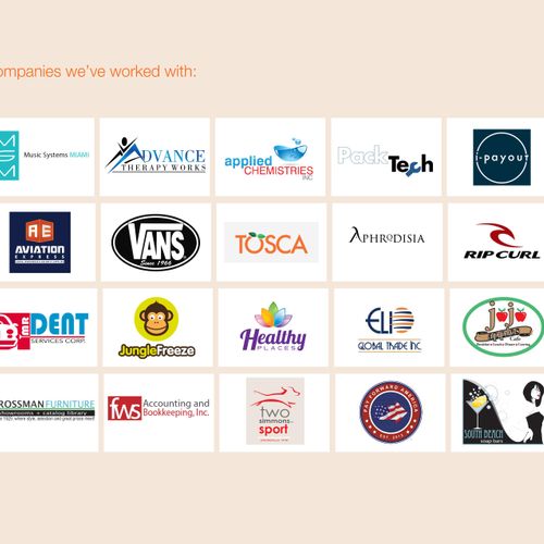 Additional companies we have worked with.