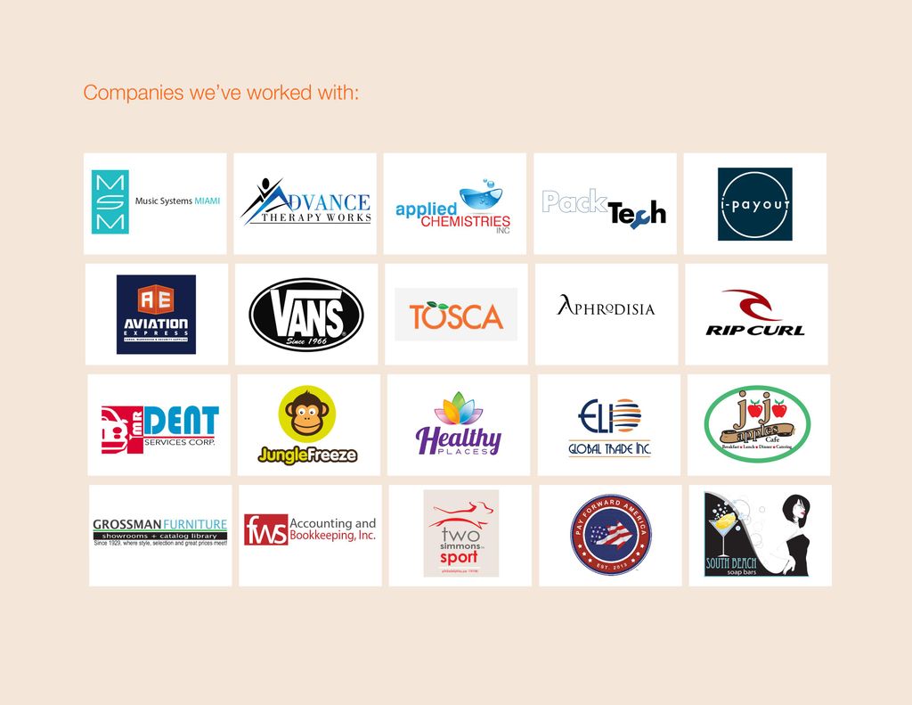 Additional companies we have worked with.