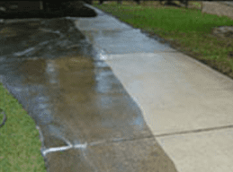 Home pressure washers can destroy concrete. We cle