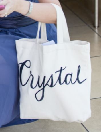 Bridesmaid/Matron of Honor canvas bags that I made