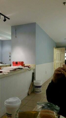 Wall Complete: wainscot, chair rail, paint