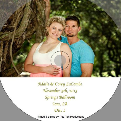 DVD Cover 2
Adalie & Corey's Wedding
November 2013
