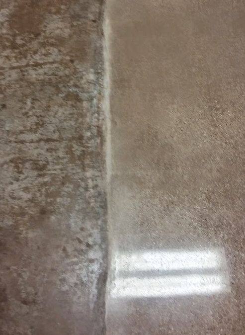 Before and after of polished concrete. Beautiful, 