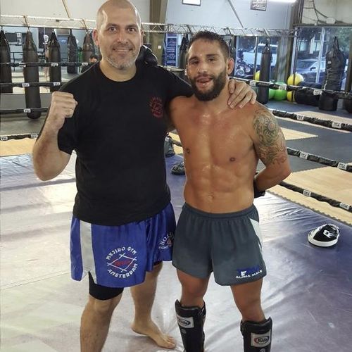 With Chad Mendes, UFC athlete