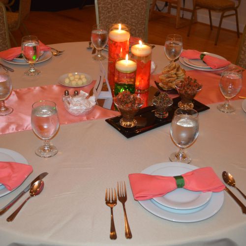 Table Setting for Wedding Reception