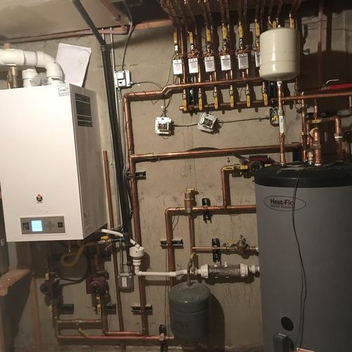 Hydronic boiler and sidearm