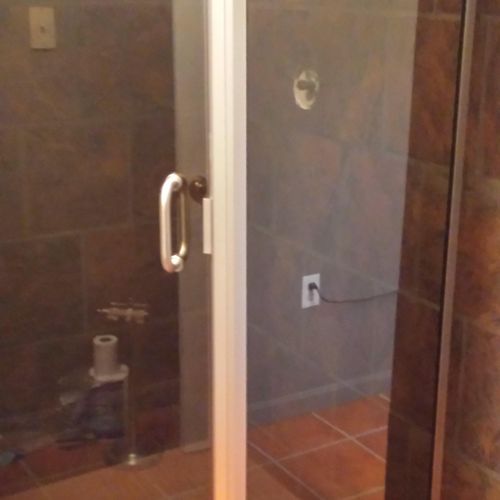 #3 Tiled shower walls and floors in the same bathr