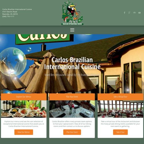Website Design for Carlos Brazilian International 